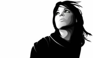 Black And White Girl Wallpaper