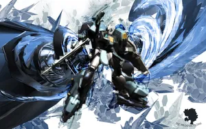 Black And White Gundam Desktop Wallpaper