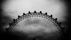 Black And White Hd Ferris Wheel Wallpaper
