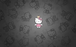 Black And White Hello Kitty Desktop Wallpaper