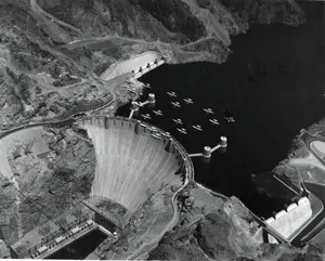Black And White Hoover Dam Wallpaper