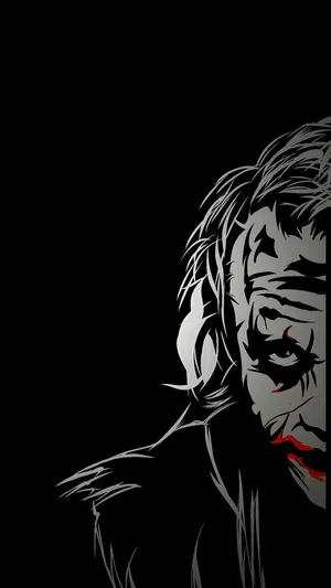 Black And White Joker Face Wallpaper