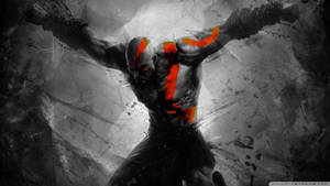 Black And White Kratos Of God Of War Wallpaper