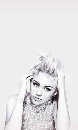 Black And White Miley Cyrus Wallpaper