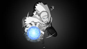 Black And White Naruto Charging Rasengan Wallpaper