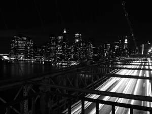 Black And White New York Long Exposure Shot Wallpaper