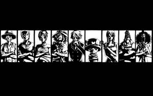 Black And White One Piece Characters Wallpaper