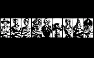 Black And White One Piece Characters Wallpaper