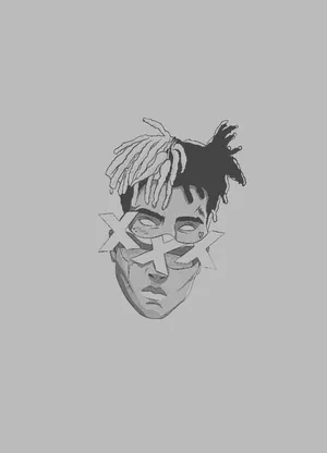 Black And White Sketch Xxxtentacion Wallpaper
