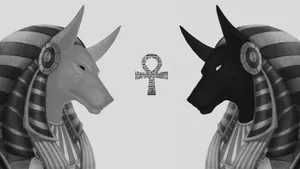 Black And White Statues 4k Anubis Wallpaper