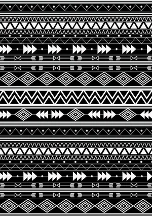 Black And White Tribal Pattern Wallpaper