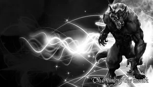 Black And White Werewolf Wallpaper