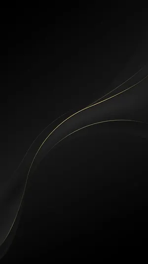 Black Android Gold Lines Wallpaper