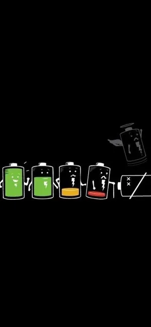 Black Apple Iphone Cute Battery Life Wallpaper