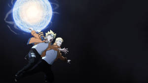 Black Background Giagantic Rasengan Wallpaper