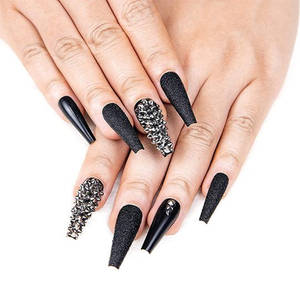 Black Ballerina Nail Art Glamour Wallpaper