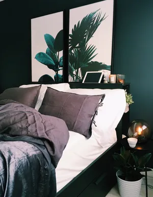 Black Bed White Sheets Wallpaper