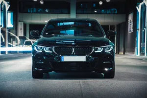 Black Bmw Car Front Shot Wallpaper