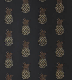Black Brown Pineapple Patterns Wallpaper