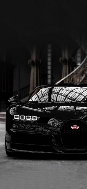 Black Bugatti Chiron Car Iphone Wallpaper