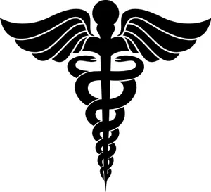 Black Cauduceus Medical Symbol Wallpaper