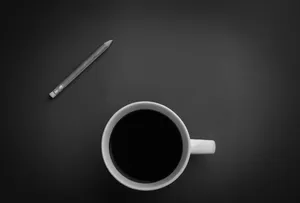 Black Coffee In Teacup Wallpaper