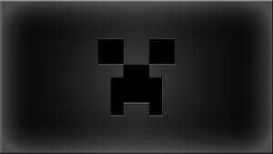 Black Creeper Face Cool Minecraft Wallpaper
