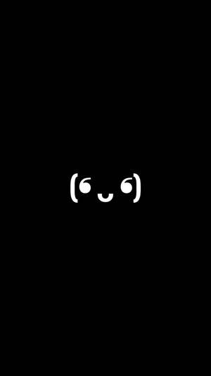 Black Emoji Kaomoji Cute Wallpaper