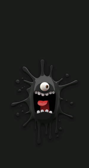 Black Emoji Splat Wallpaper