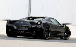 Black Ferrari 458 Italia Wallpaper