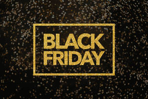 Black Friday Gold Glitter Lettering Wallpaper