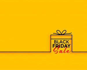 Black Friday Yellow Gift Wallpaper