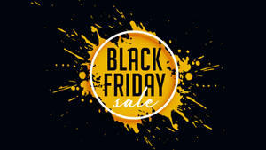 Black Friday Yellow Splatter Art Wallpaper