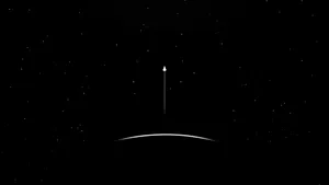 Black Galaxy Launching Shuttle Art Wallpaper