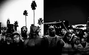 Black Gangster 90s Rappers Wallpaper