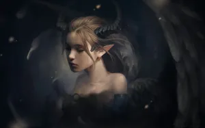 Black Girl Elf Fantasy Art Wallpaper