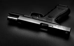 Black Glock With Open Slide Wallpaper