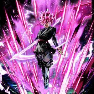 Black Goku Super Saiyan Rose Artwork Wallpaper