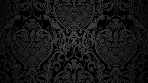 Black Gothic Victorian Pattern Wallpaper
