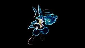 Black Graphic Neon Lucario Wallpaper