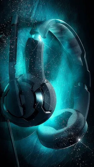 Black Headphone Green Best Hd Wallpaper