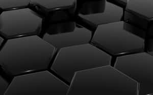 Black Hexagonal Tiles Texture Wallpaper