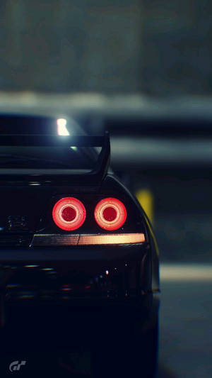 Black Jdm Car Rear Close Up Wallpaper