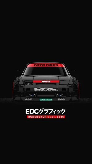 Black Jdm Ford Mustang Edc Wallpaper