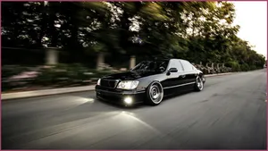 Black Jdm Lexus On The Road Wallpaper