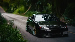 Black Jdm Nissan Silvia On The Road Wallpaper