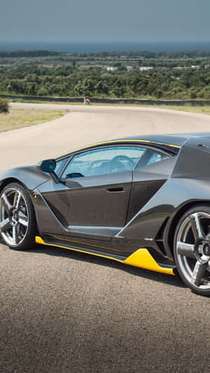 Black Lamborghini Side Profile Wallpaper