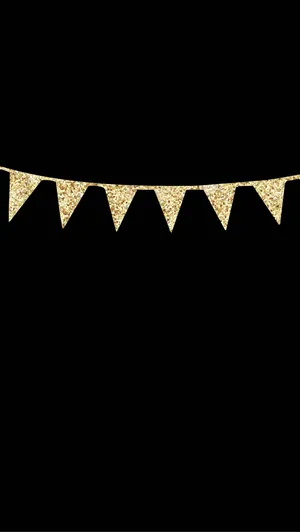 Black Lock Screen Glitter Banners Wallpaper