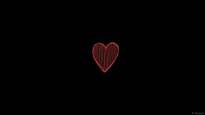 Black Love Red Heart Wallpaper