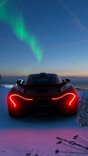 Black Mclaren Iphone P1 Northern Lights Wallpaper